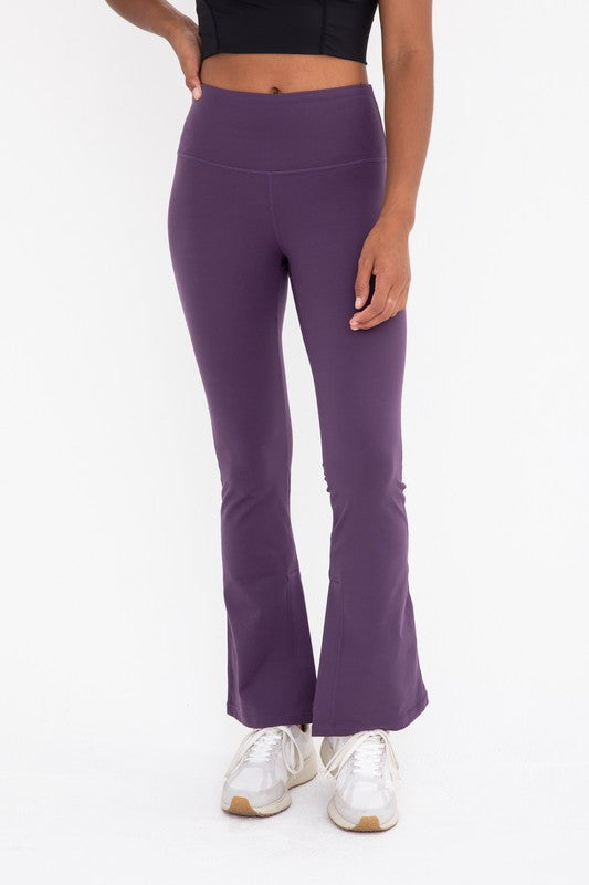 Crossover Flare Leggings - Purple – Roots and Ramble Boutique