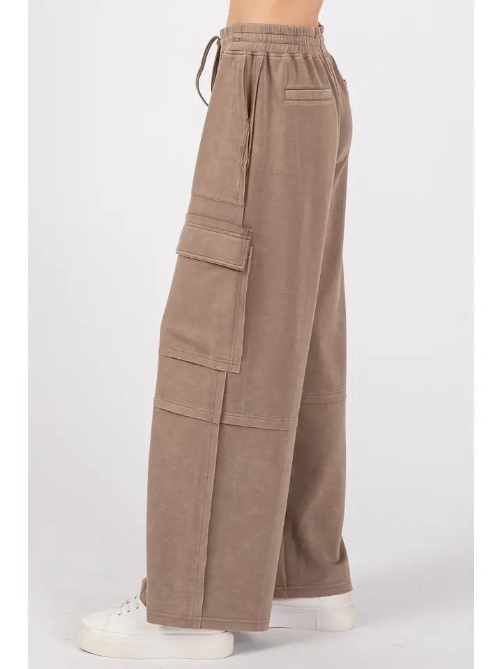 Mineral Washed Cargo Sweats