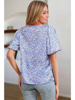 Leopard Print V Neck