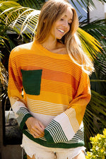 Fall Striped Light Sweater