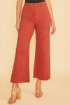 Wide Leg Cropped Colored Denim