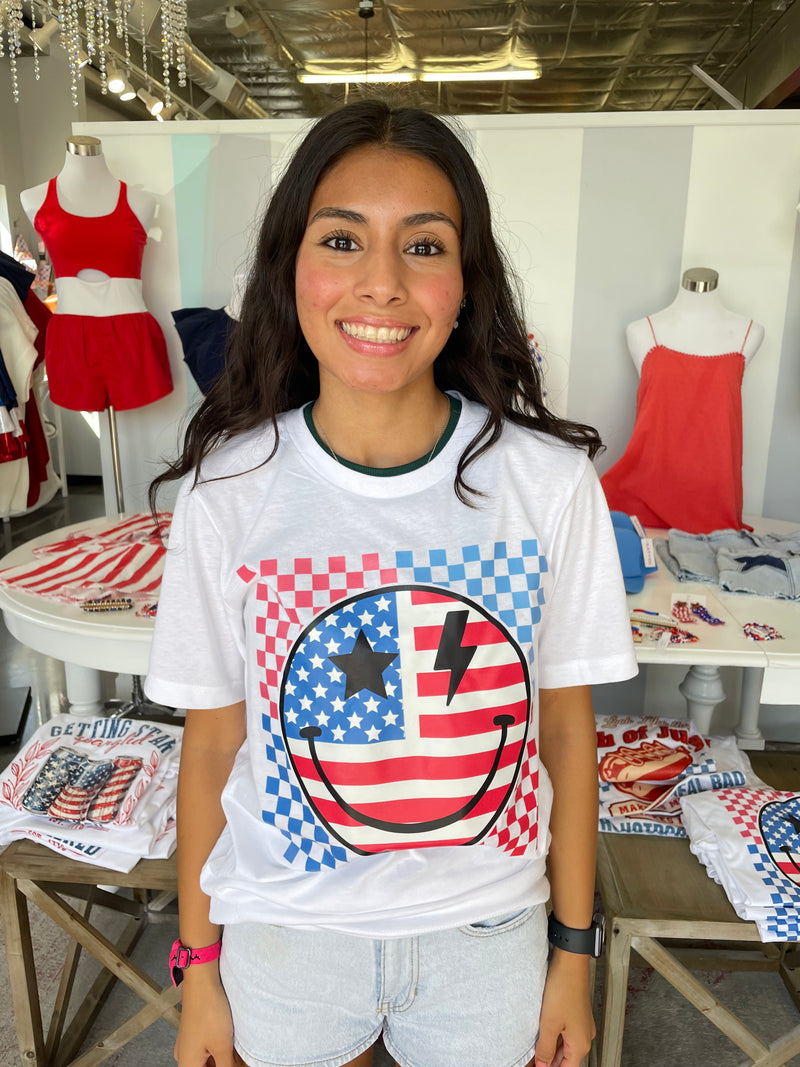 Smiley American  Tee