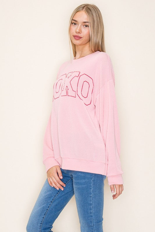 XOXO Ribbed LS