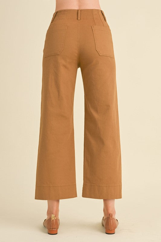 Wide Leg Front Pocket Pants
