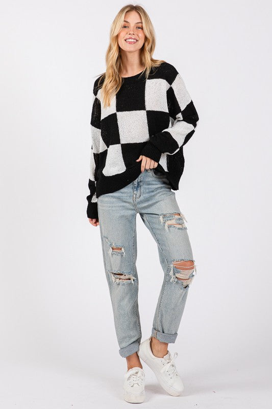 Gameday Checkered Sweater