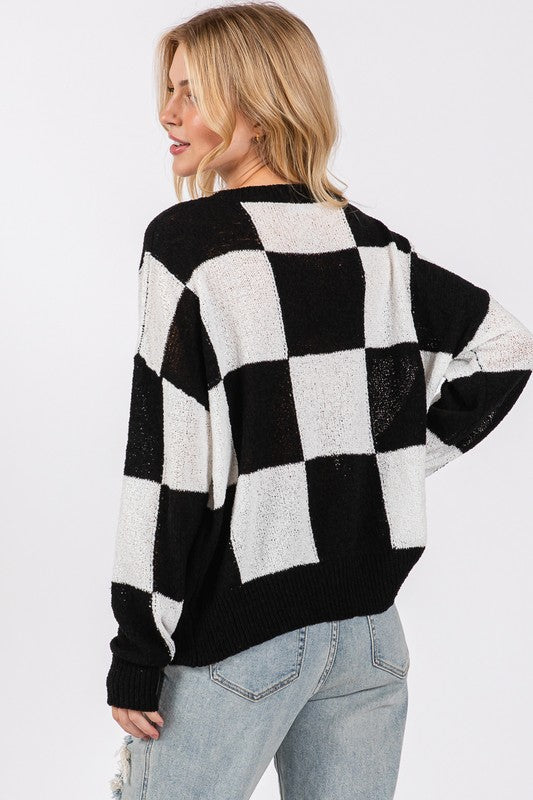 Gameday Checkered Sweater