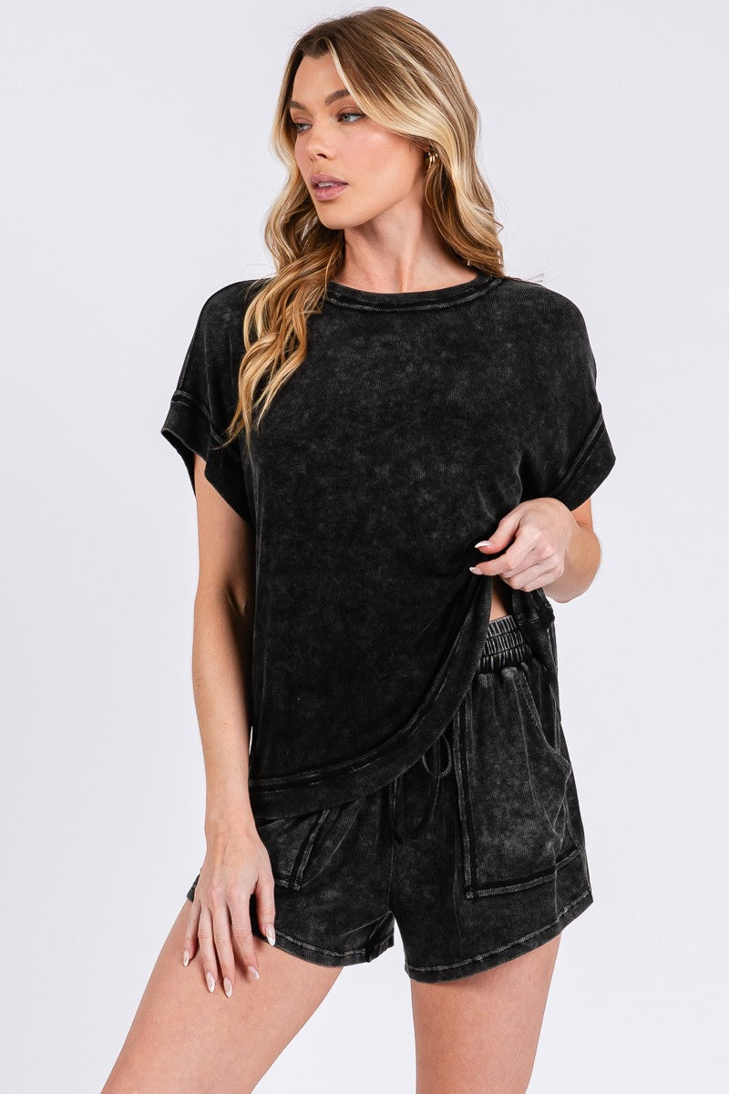 Mineral Wash Ribbed Set