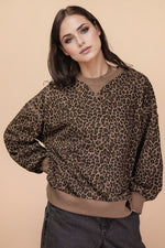 Leopard Knit Sweatshirt