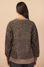 Leopard Knit Sweatshirt