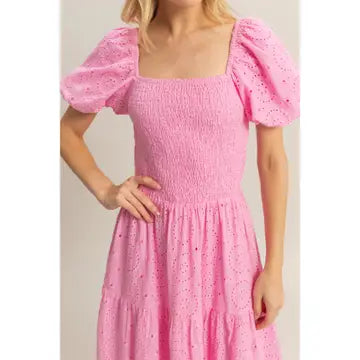 Fit & Flare Eyelet Dress