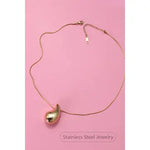 Stainless Steel Waterproof Tarnish Free Droplet Necklace