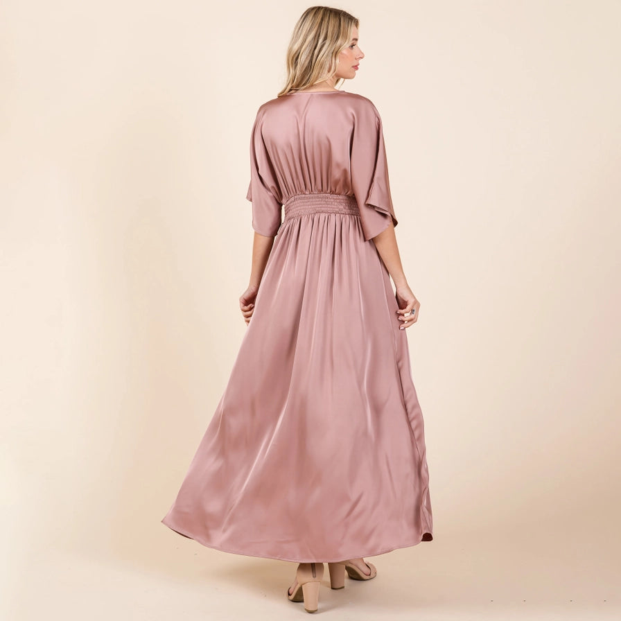 Silky Rose Dress