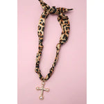 Leopard Scarf Charm Necklace