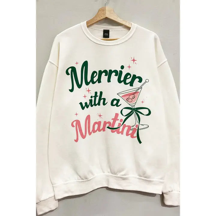 Merrier With A Martini Sweatshirt