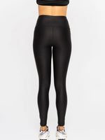 Foil Faux Leather Leggings