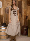 Front Bow Midi Dress