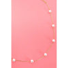 Titanium Steel Non-Tarnish Pearl Station Necklace
