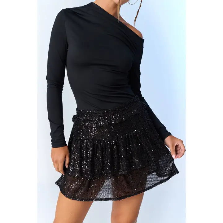 Alice Sequin Tier Skirt