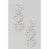 Triple Flower Drop Earrings