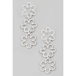 Triple Flower Drop Earrings
