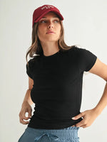 Short-Sleeved Micro-Ribbed