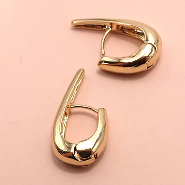 U Clutch Hoop Huggie Earrings