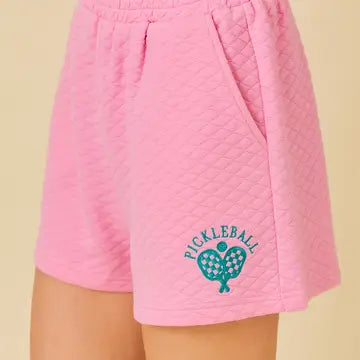 Pickle Ball Quilted Shorts