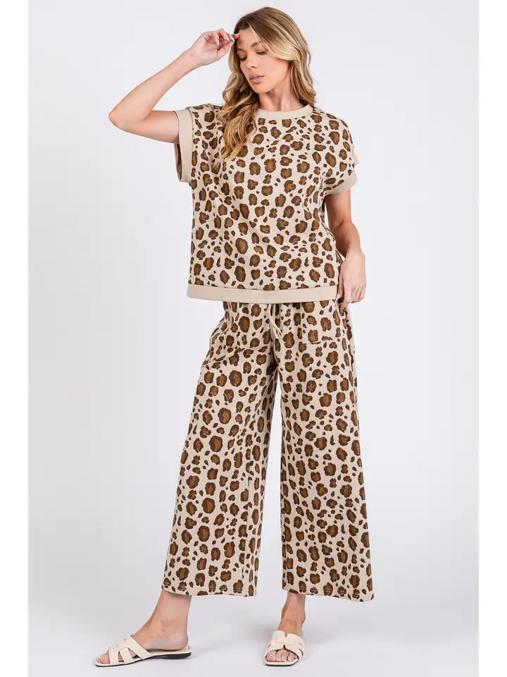 Leopard Print Scuba Set