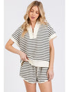 Half Zip Striped Set