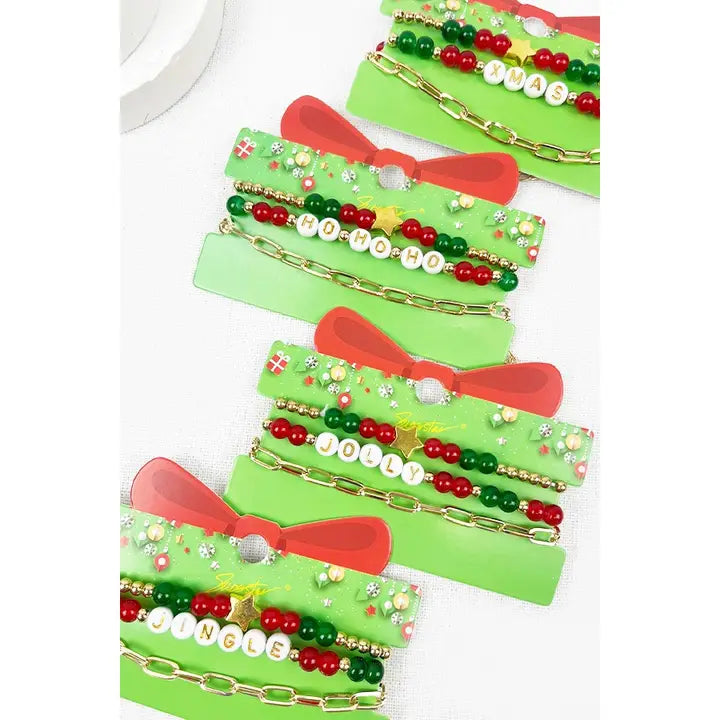 Christmas Bracelet Stack