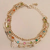Pearl Heart Multi Charm Bracelet