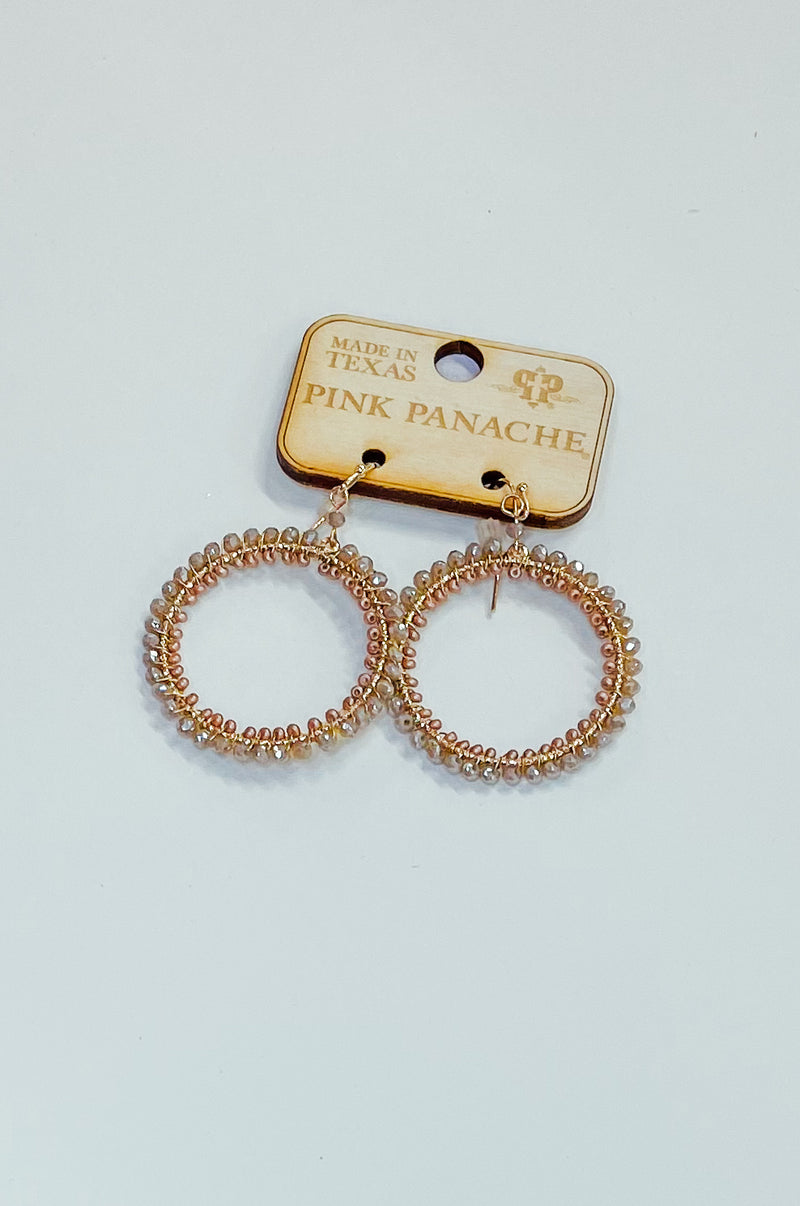 Lana Gold Circle Beaded Earrings