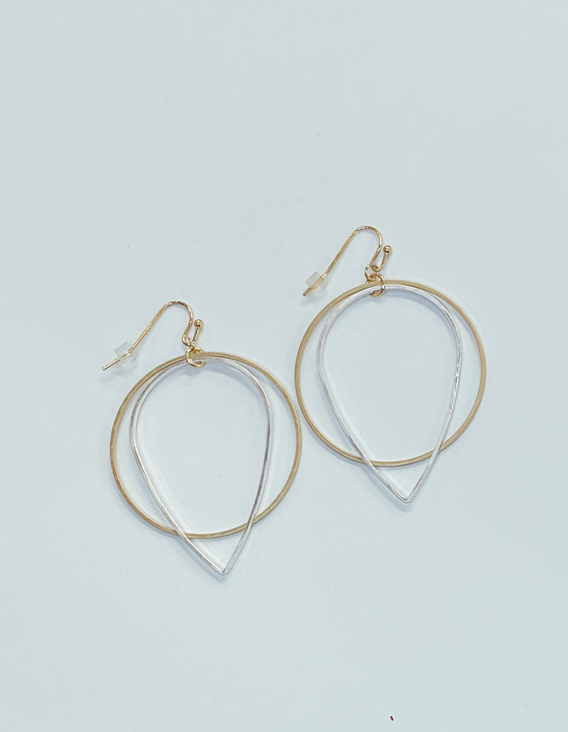 Tara Teardrop And Circle Earring