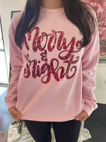 Merry & Bright lt Pink Sweatshirt