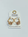 Olivia Hoop Earring with Rhinestones