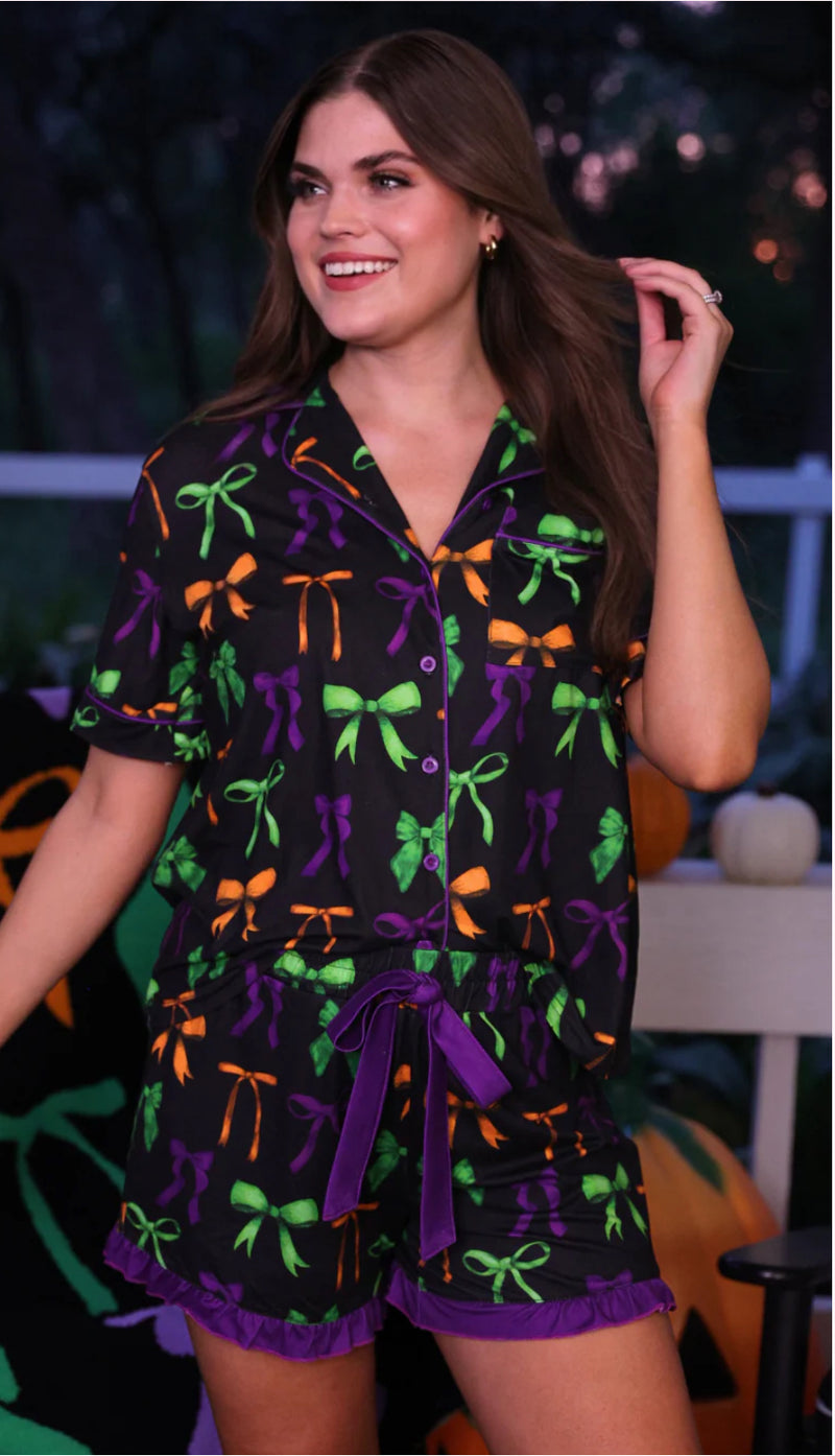 Bow Bewitched Ruffle Pajama Set