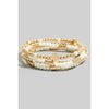 Cross Charms Pearl Beaded Bracelet Set