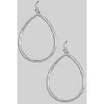 Hammered Metallic Tear Dangle Earrings