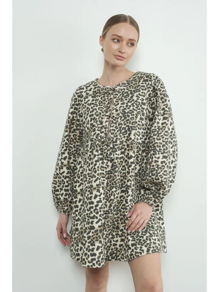 Leopard Babydoll Dress