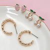 Cherry Strawberry Stud Hoop Set Earrings