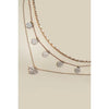 Multi Layer Hammered Disc Heart Necklace