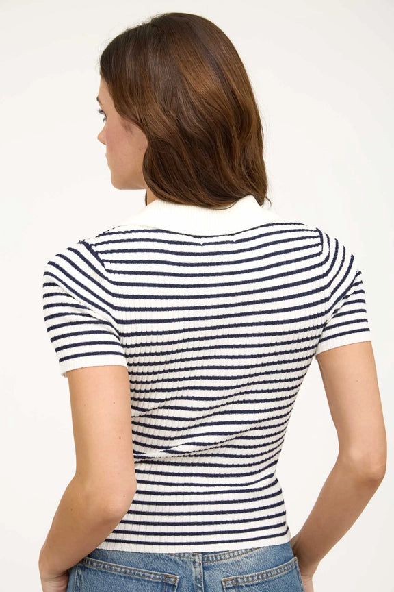 striped collared ss