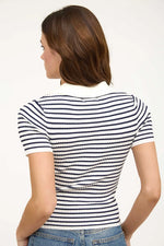 striped collared ss