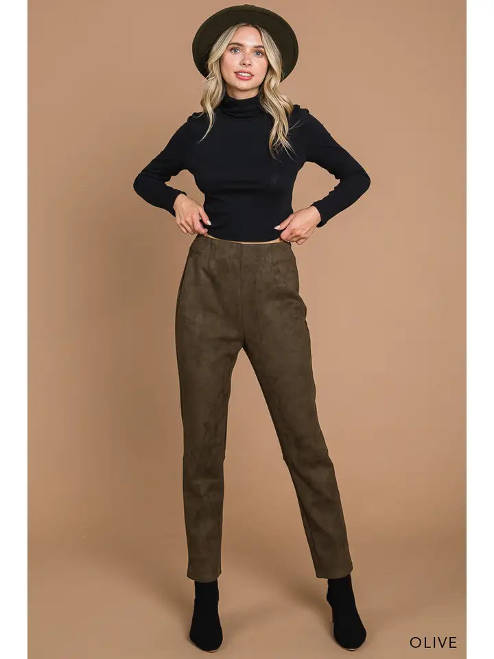 Ellie Suede Cropped Pants