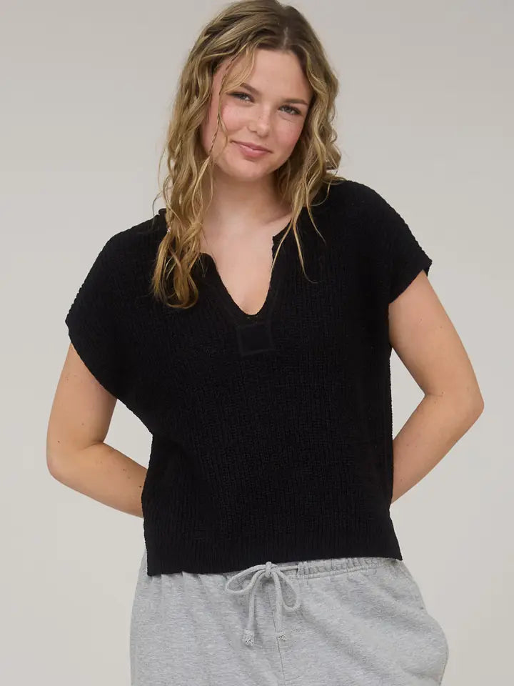 Short Sleeve Knit Pullover