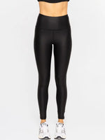 Foil Faux Leather Leggings