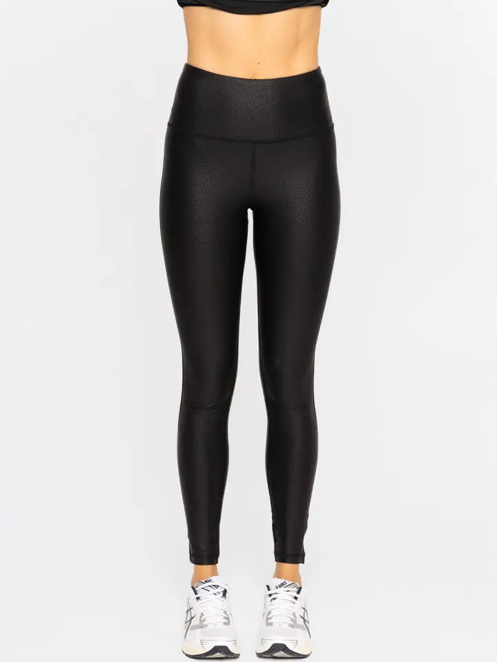 Foil Faux Leather Leggings