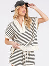 Half Zip Striped Set