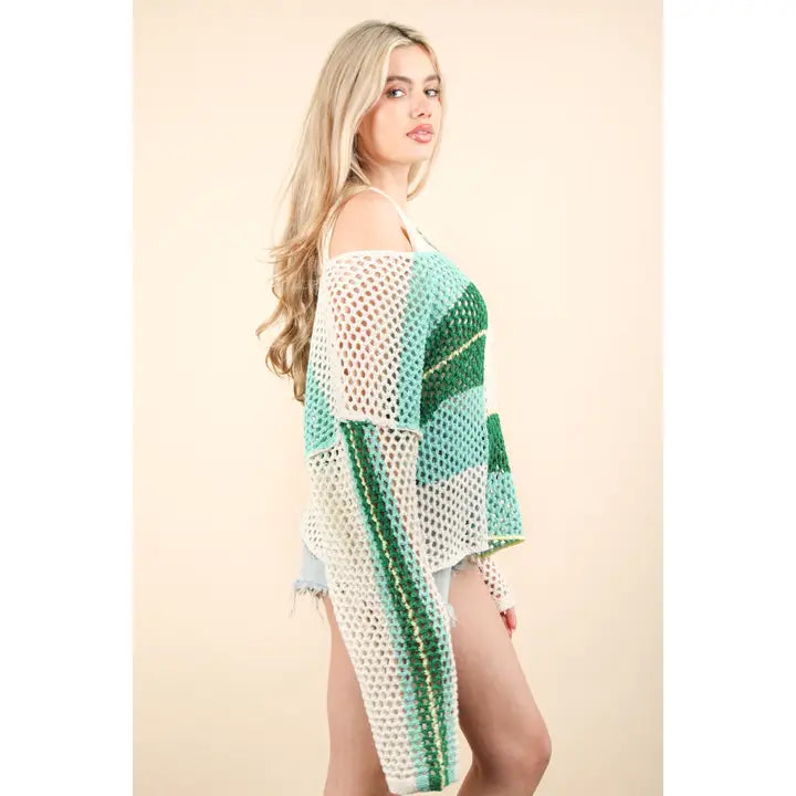 Summer Block Knit Sweater
