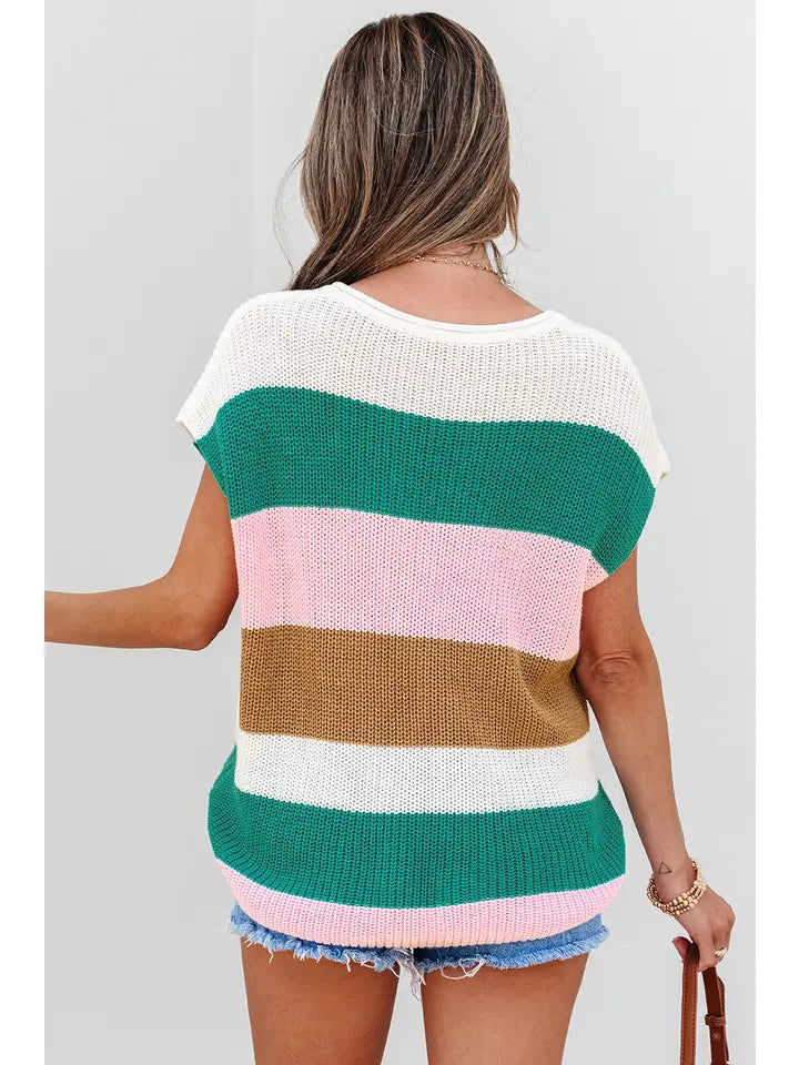 Color Block Sweater Shirt